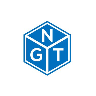 Siyah arka planda NGT harf logosu tasarımı. NGT yaratıcı harflerin baş harfleri logo kavramı. NGT harf tasarımı.