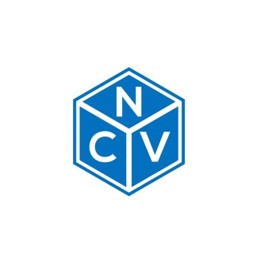 Siyah arka planda NCV harf logosu tasarımı. NCV yaratıcı harflerin baş harfleri logo kavramı. NCV harf tasarımı.