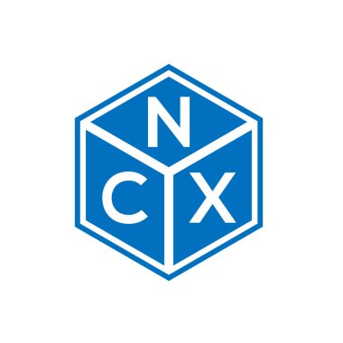 Siyah arka planda NCX harf logosu tasarımı. NCX yaratıcı harflerin baş harfleri logo kavramı. NCX harf tasarımı.