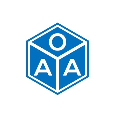 Siyah arka planda OAA harf logosu tasarımı. OAA yaratıcı harflerin baş harfleri logo kavramı. OAA harf tasarımı.