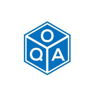 Siyah arka planda OQA harf logosu tasarımı. OQA yaratıcı harflerin baş harfleri logo kavramı. OQA harf tasarımı.