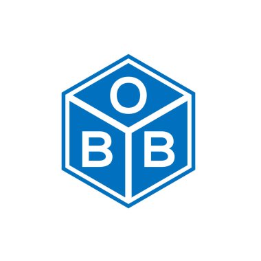 Siyah arka planda OBB harfi logo tasarımı. OBB yaratıcı harflerin baş harfleri logo kavramı. OBB harf tasarımı.