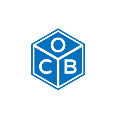 Siyah arka planda OCB harfi logo tasarımı. OCB yaratıcı harflerin baş harfleri logo kavramı. OCB harf tasarımı.