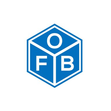 Siyah arka planda OFB harfi logo tasarımı. OFB yaratıcı harflerin baş harfleri logo kavramı. OFB harf tasarımı.