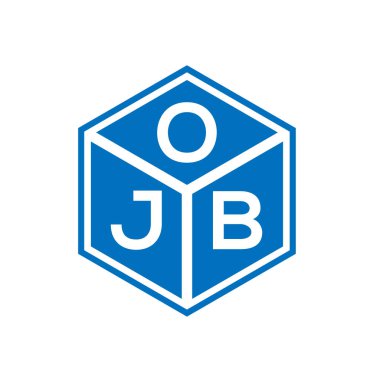 Siyah arka planda OJB harfi logo tasarımı. OJB yaratıcı harflerin baş harfleri logo kavramı. OJB harf tasarımı.