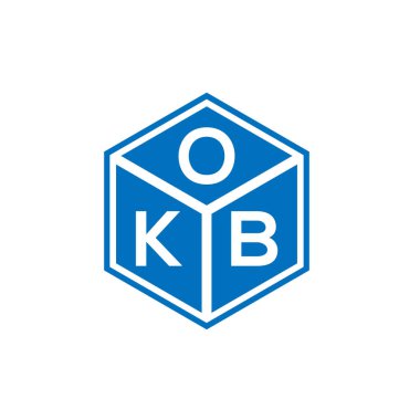 Siyah arka planda OKB harfi logo tasarımı. OKB yaratıcı harflerin baş harfleri logo kavramı. OKB harf tasarımı.