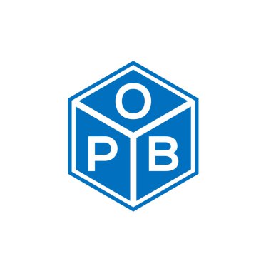 Siyah arka planda OPB harfi logo tasarımı. OPB yaratıcı harflerin baş harfleri logo kavramı. OPB harf tasarımı.