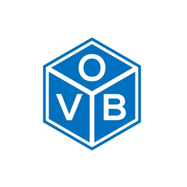 Siyah arka planda OVB harfi logo tasarımı. OVB yaratıcı harflerin baş harfleri logo kavramı. OVB harf tasarımı.