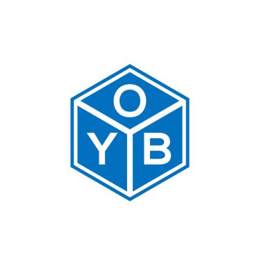 Siyah arka planda OYB harfi logo tasarımı. OYB yaratıcı harflerin baş harfleri logo kavramı. OYB harf tasarımı.