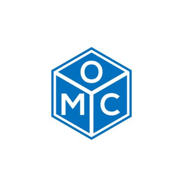 Siyah arka planda OMC harf logosu tasarımı. OMC yaratıcı harflerin baş harfleri logo kavramı. OMC harf tasarımı.