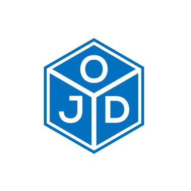 Siyah arka planda OJD harf logosu tasarımı. OJD yaratıcı harflerin baş harfleri logo kavramı. OJD harf tasarımı.