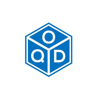 Siyah arka planda OQD harf logosu tasarımı. OQD yaratıcı harflerin baş harfleri logo kavramı. OQD harf tasarımı.