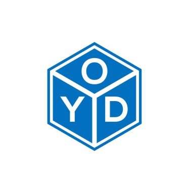 Siyah arka planda OYD harf logosu tasarımı. OYD yaratıcı harflerin baş harfleri logo kavramı. OYD harf tasarımı.