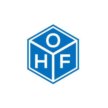 Siyah arka planda YF harf logosu tasarımı. YF yaratıcı harflerin baş harfleri logo konsepti. OHF harf tasarımı.