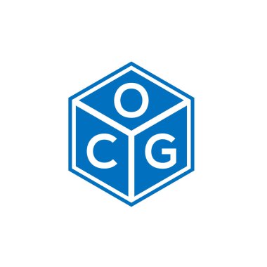 Siyah arka planda OCG harf logosu tasarımı. OCG yaratıcı harflerin baş harfleri logo kavramı. OCG harf tasarımı.