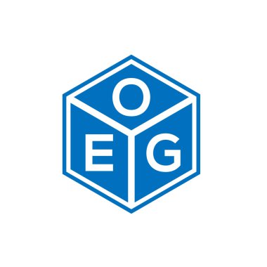 Siyah arka planda OEG harf logosu tasarımı. OEG yaratıcı harflerin baş harfleri logo kavramı. OEG harf tasarımı.