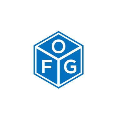 Siyah arka planda OFG harf logosu tasarımı. OFG yaratıcı harflerin baş harfleri logo kavramı. OFG harf tasarımı.