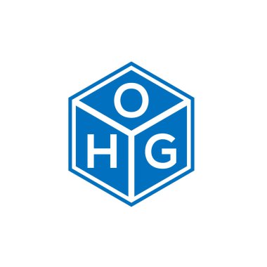 Siyah arka planda OHG harf logosu tasarımı. OHG yaratıcı harflerin baş harfleri logo kavramı. OHG harf tasarımı.