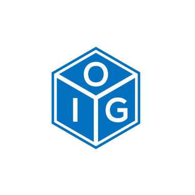 Siyah arka planda OIG harf logosu tasarımı. OIG yaratıcı harflerin baş harfleri logo kavramı. OIG harf tasarımı.