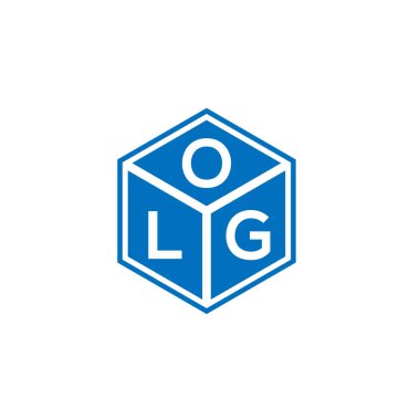 Siyah arka planda OLG harf logosu tasarımı. OLG yaratıcı harflerin baş harfleri logo kavramı. OLG harf tasarımı.