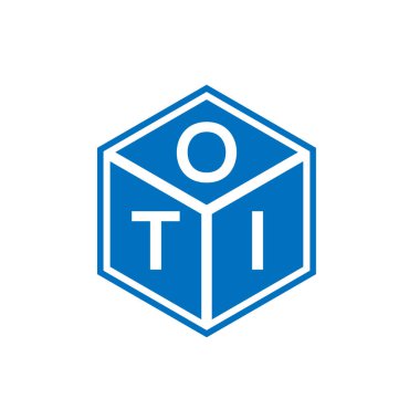 Siyah arka planda OTI harf logosu tasarımı. OTI yaratıcı harf logosu konsepti. OTI harf tasarımı.