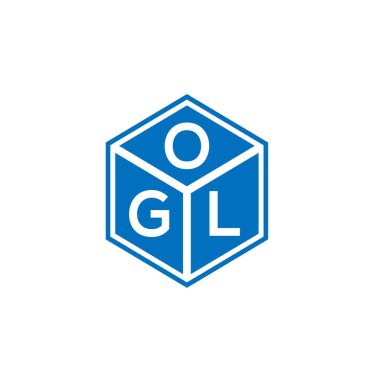 Siyah arka planda OGL harf logosu tasarımı. OGL yaratıcı harflerin baş harfleri logo kavramı. OGL harf tasarımı.