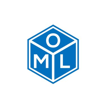 Siyah arka planda OML harf logosu tasarımı. OML yaratıcı harflerin baş harfleri logo kavramı. OML harf tasarımı.
