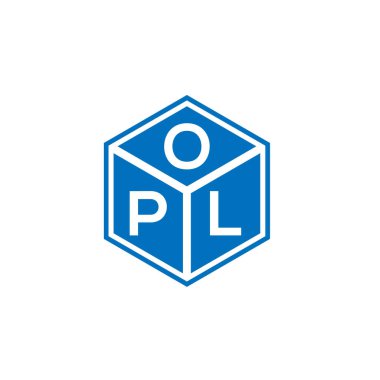 Siyah arka planda OPL harf logosu tasarımı. OPL yaratıcı harflerin baş harfleri logo kavramı. OPL harf tasarımı.