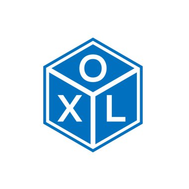 Siyah arkaplanda OXL harf logosu tasarımı. OXL yaratıcı harflerin baş harfleri logo kavramı. OXL harf tasarımı.
