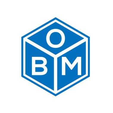 Siyah arka planda OBM harfi logo tasarımı. OBM yaratıcı harflerin baş harfleri logo kavramı. OBM harf tasarımı.