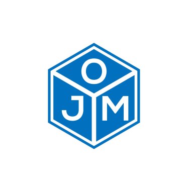 Siyah arka planda OJM harf logosu tasarımı. OJM yaratıcı harflerin baş harfleri logo kavramı. OJM harf tasarımı.
