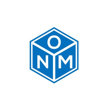 Siyah arkaplanda ONM harf logosu tasarımı. ONM yaratıcı harflerin baş harfleri logo kavramı. ONM harf tasarımı.
