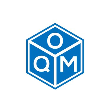 Siyah arkaplanda OQM harf logosu tasarımı. OQM yaratıcı harflerin baş harfleri logo kavramı. OQM harf tasarımı.
