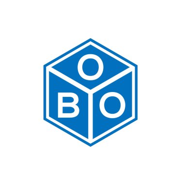 Siyah arka planda OBO harf logosu tasarımı. OBO yaratıcı harflerin baş harfleri logo kavramı. OBO harf tasarımı.