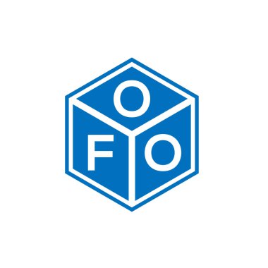 Siyah arka planda OFO harfi logosu tasarımı. OFO yaratıcı harflerin baş harfleri logo konsepti. OFO harf tasarımı.