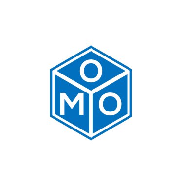 Siyah arka planda OMO harf logosu tasarımı. OMO yaratıcı harflerin baş harfleri logo kavramı. OMO harf tasarımı.