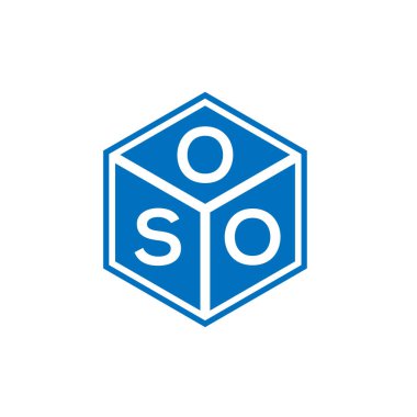Siyah arka planda OSO harfi logo tasarımı. OSO yaratıcı harflerin baş harfleri logo kavramı. OSO harf tasarımı.