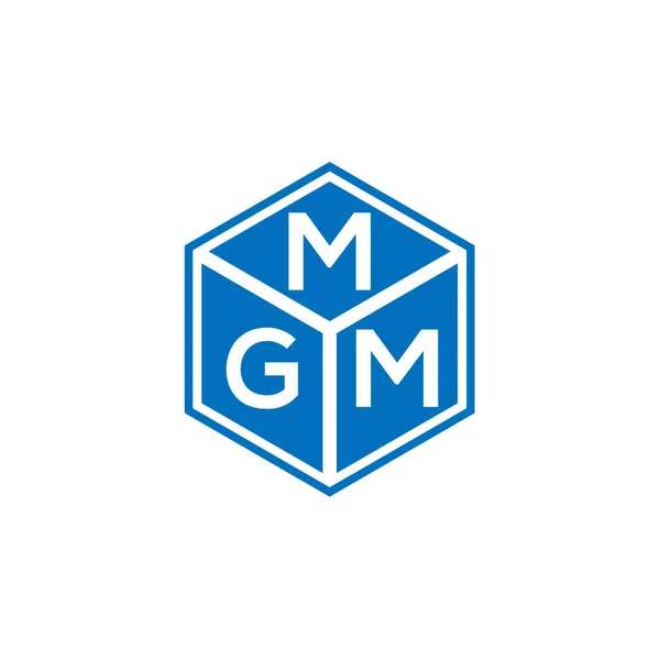 Diseño Del Logotipo Carta Mgm Sobre Fondo Negro Mgm Iniciales — Vector de stock