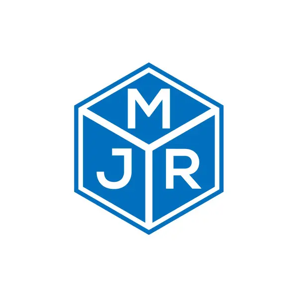 Σχεδιασμός Λογότυπου Γραμμάτων Mjr Μαύρο Φόντο Mjr Δημιουργικά Αρχικά Γράμματα — Διανυσματικό Αρχείο