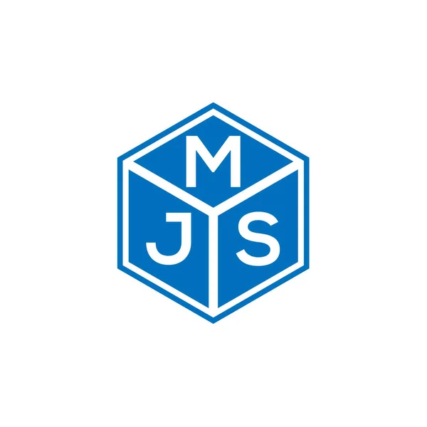 Σχεδιασμός Λογότυπου Γραμμάτων Mjs Μαύρο Φόντο Mjs Δημιουργική Αρχικά Γράμμα — Διανυσματικό Αρχείο