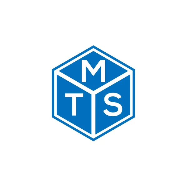 Design Logotipo Letra Mts Fundo Preto Mts Iniciais Criativas Conceito — Vetor de Stock