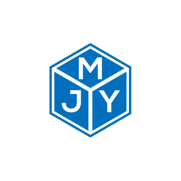 Σχεδιασμός Λογότυπου Γραμμάτων Mjy Μαύρο Φόντο Mjy Δημιουργική Αρχικά Γράμμα — Διανυσματικό Αρχείο