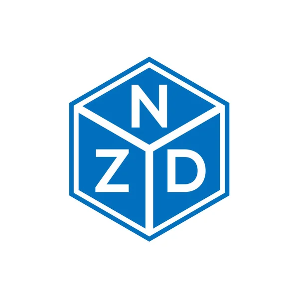 Nzd Letter Logo Design Auf Schwarzem Hintergrund Nzd Kreative Initialen — Stockvektor