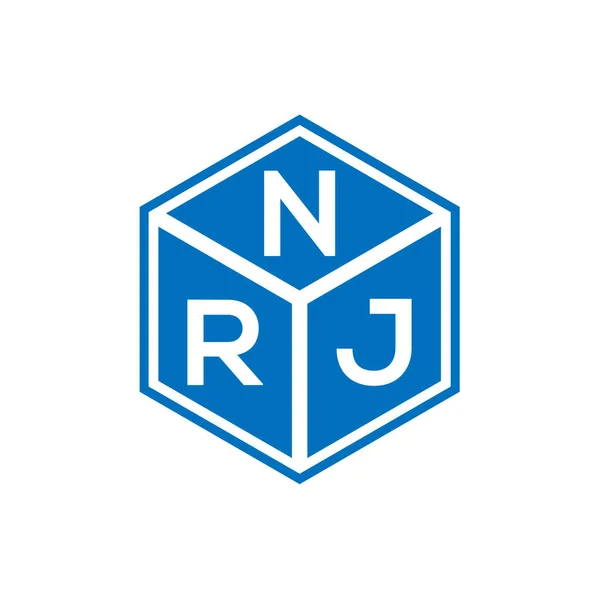 Σχεδιασμός Λογότυπου Γραμμάτων Nrj Μαύρο Φόντο Έννοια Λογοτύπου Δημιουργικά Αρχικά — Διανυσματικό Αρχείο