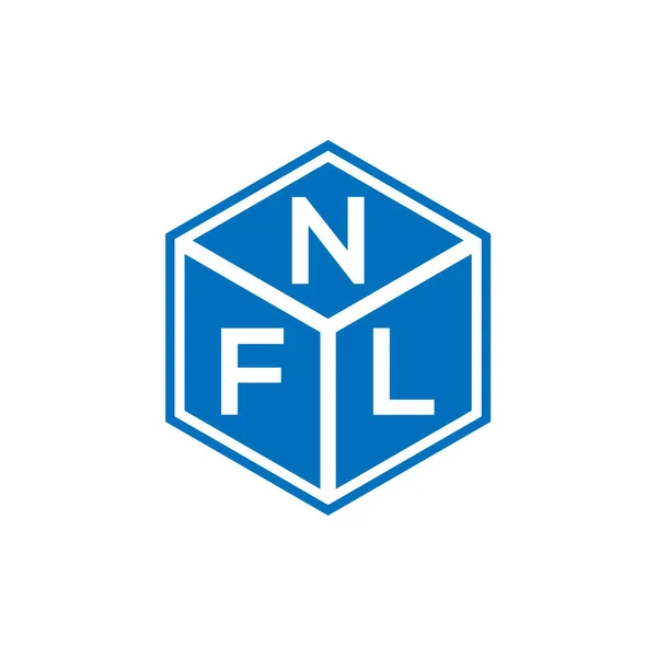 Nfl Letter Logo Design Black Background Nfl Creative Initials Letter — Stock Vector