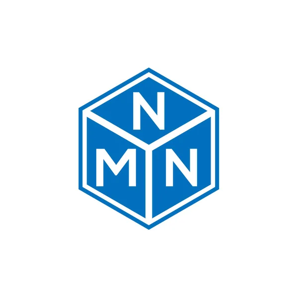 Nmn Design Logotipo Carta Fundo Preto Nmn Iniciais Criativas Conceito — Vetor de Stock