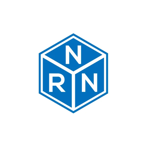 Logo Della Lettera Nrn Sfondo Nero Nrn Creativo Iniziali Lettera — Vettoriale Stock
