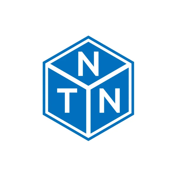 Ntn Carta Logotipo Design Fundo Preto Ntn Iniciais Criativas Conceito — Vetor de Stock