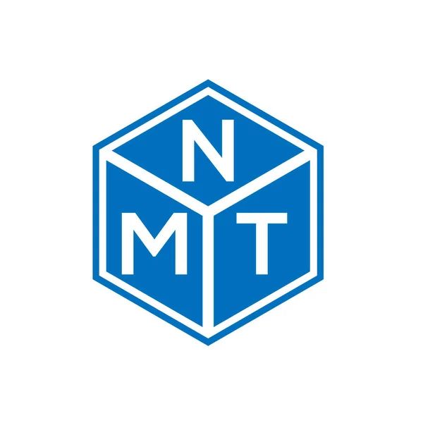Nmt Carta Logotipo Design Fundo Preto Nmt Iniciais Criativas Conceito — Vetor de Stock
