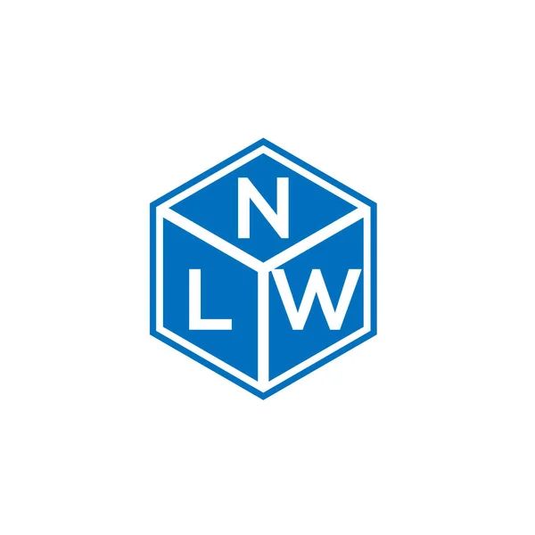 Nlw Letter Logo Design Black Background Nlw Creative Initials Letter — Stock Vector